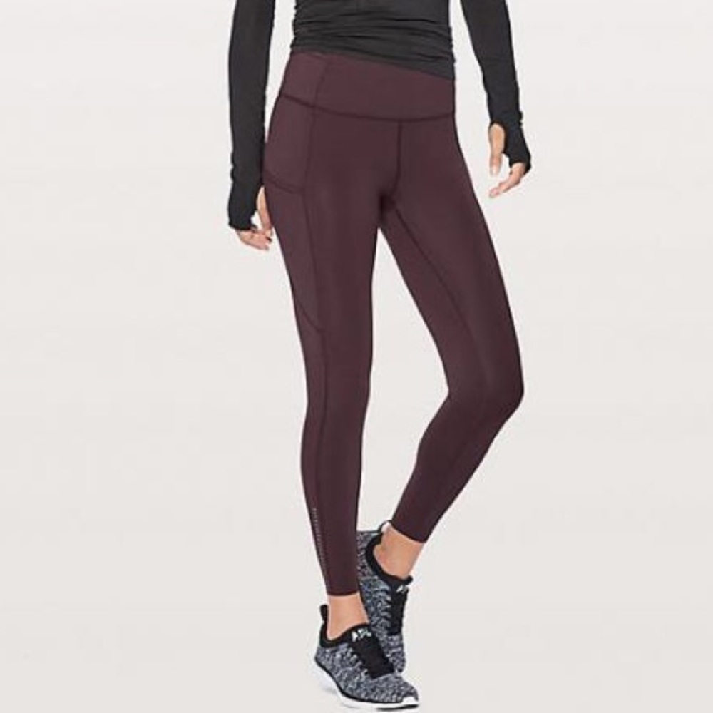Maroon Lululemon leggings